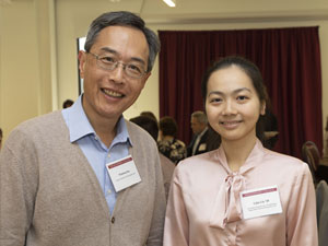 Winston Zee P’07 with a recipient of the Peggy Chan Endowed Scholarship